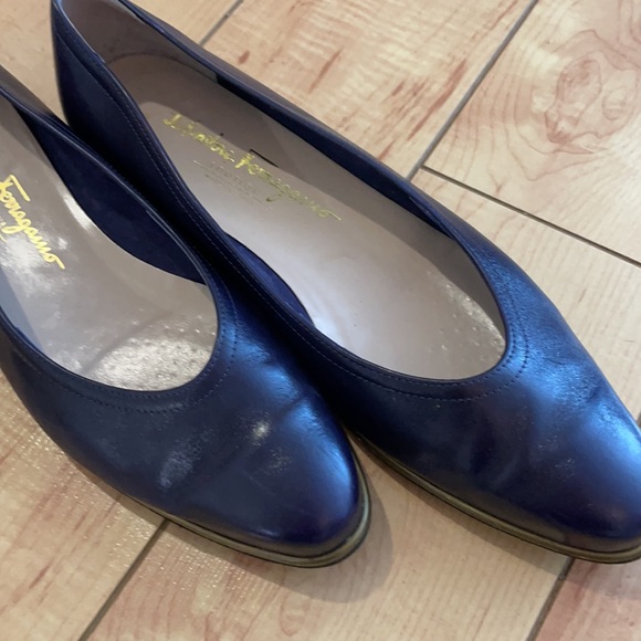 Salvatore Ferragamo Flats Eggplant Color Size 9.5 - Picture 10 of 11